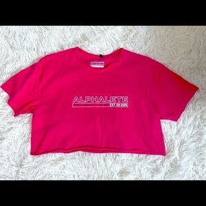 Alphalete pink crop top